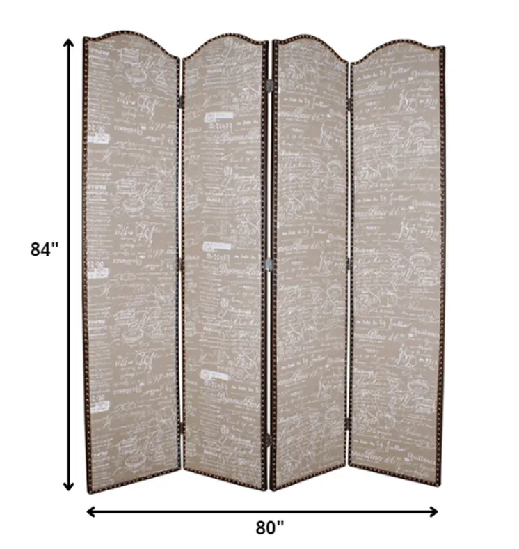 80 X 84 Tan Wood Galore  Screen