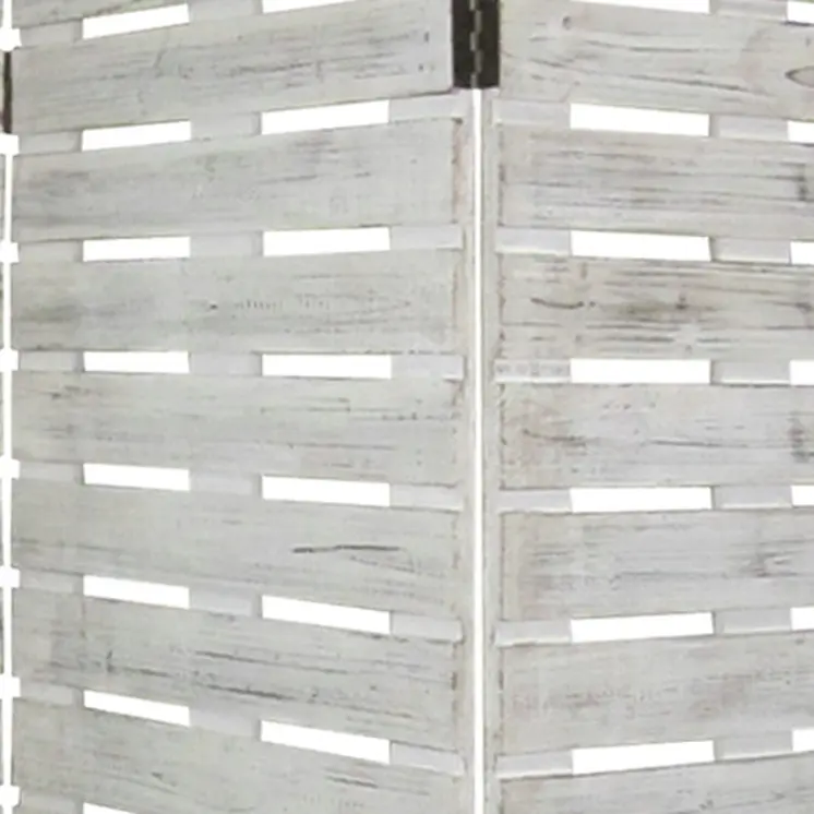 63 X 72 White Wood Garden  Screen