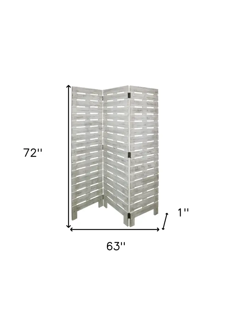 63 X 72 White Wood Garden  Screen