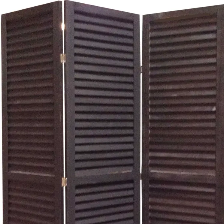 48 X 67 Black Wood Shutter - Screen