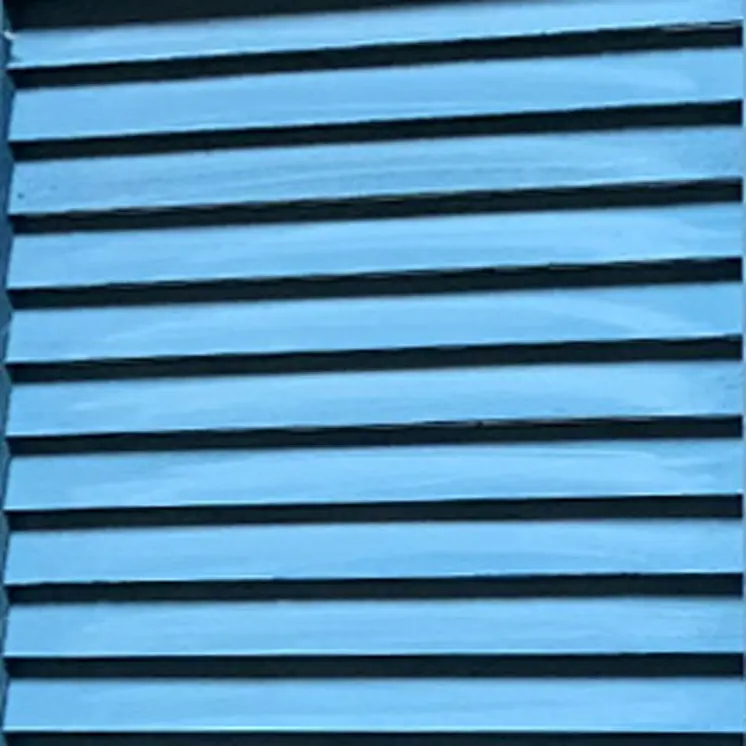 Blue Finish Wood Shutter 3 Panel Room Divider Screen