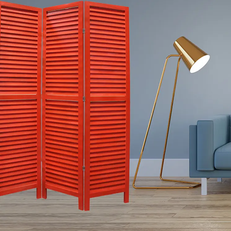48 X 67 Red Wood Shutter -Screen