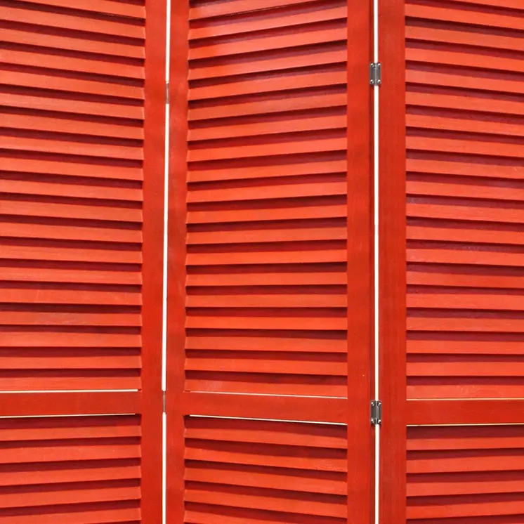 48 X 67 Red Wood Shutter -Screen