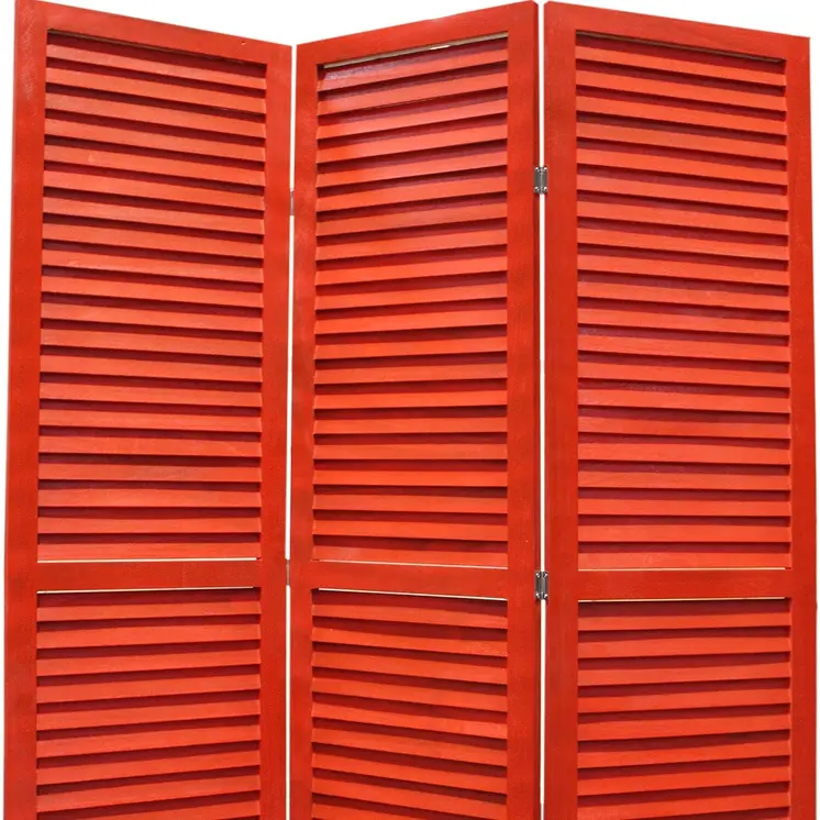 48 X 67 Red Wood Shutter -Screen