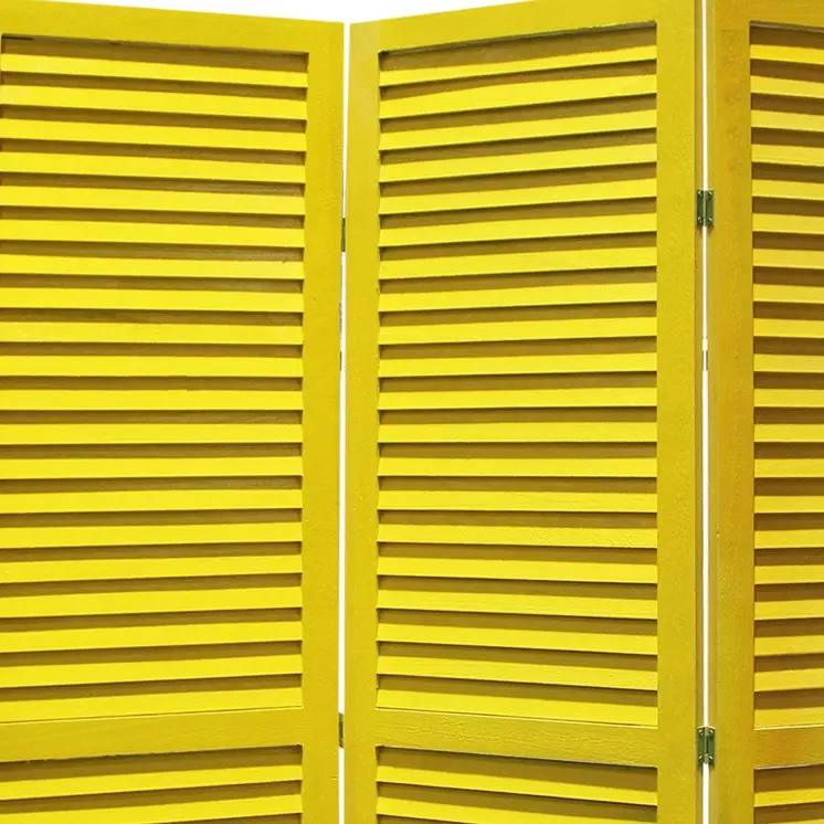 48 X 67 Yellow Wood Shutter - Screen