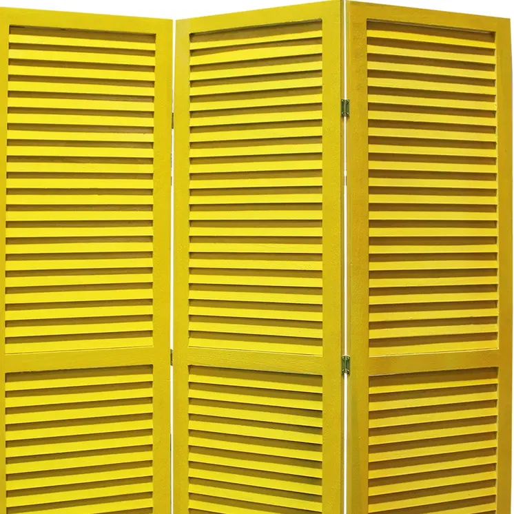 48 X 67 Yellow Wood Shutter - Screen