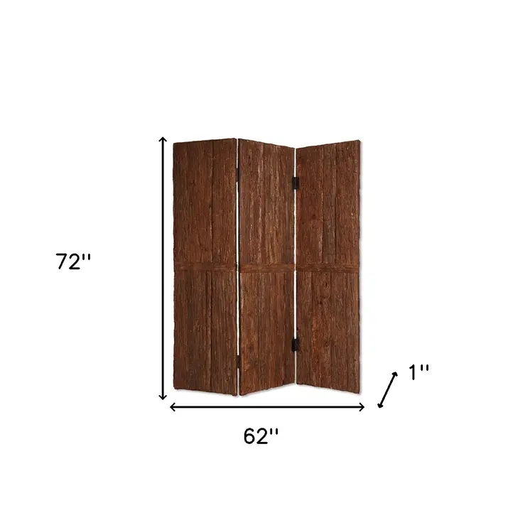 62" X 72" Brown Wood Tahoe  Screen