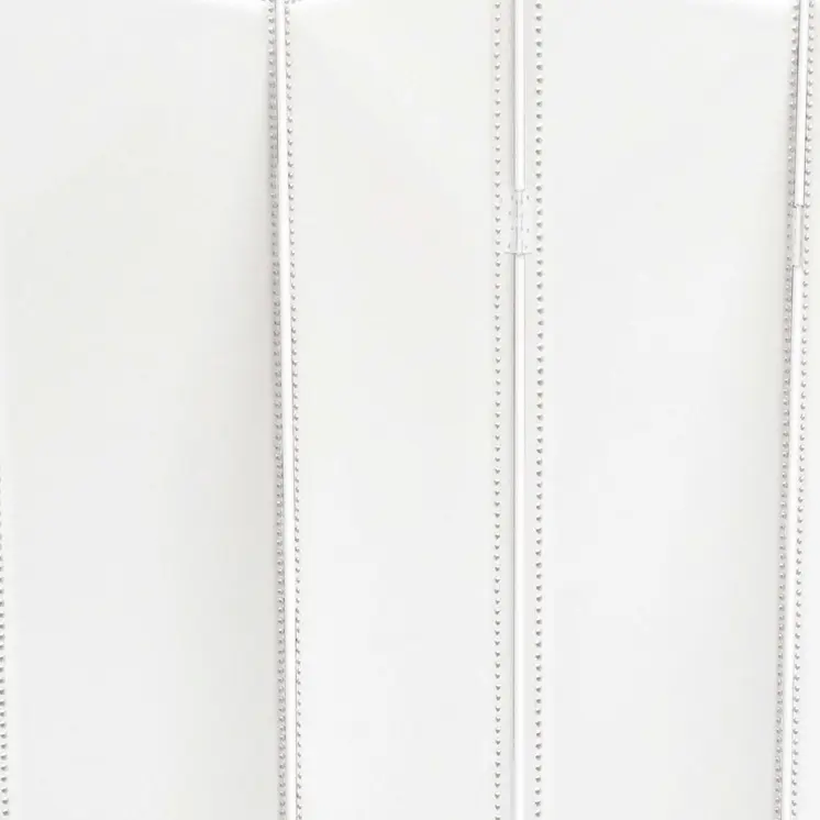 84 X 84 White Faux Leather  Screen