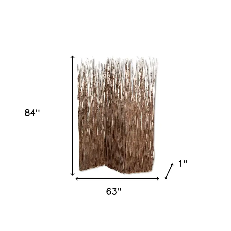 63" X 84" Brown Willow Adirondack  Screen