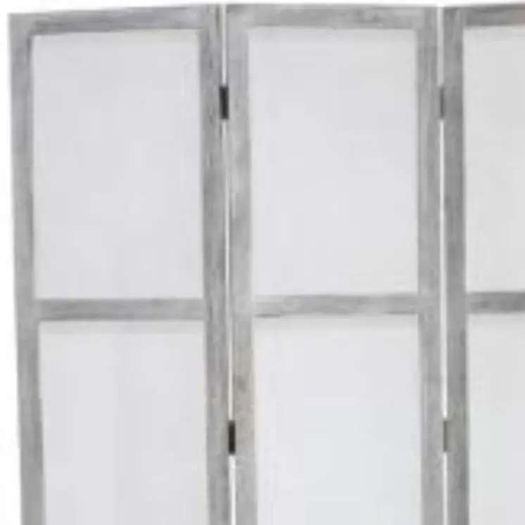 53" X 67" Gray Wood Breezer Mesh  Screen