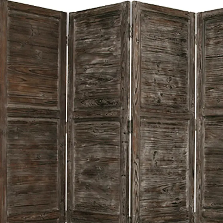 76" X 84" Black Wood Screen