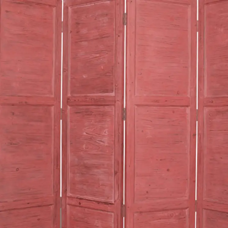 76" X 84" Red Wood Screen