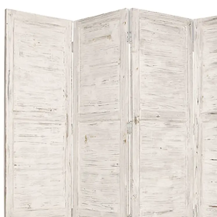 76" X 84" White Wood Screen