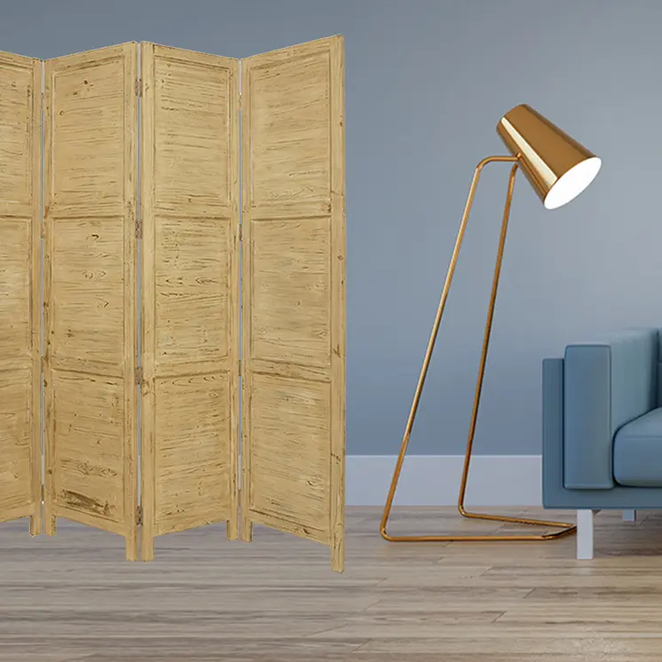 76" X 84" Yellow Wood Screen