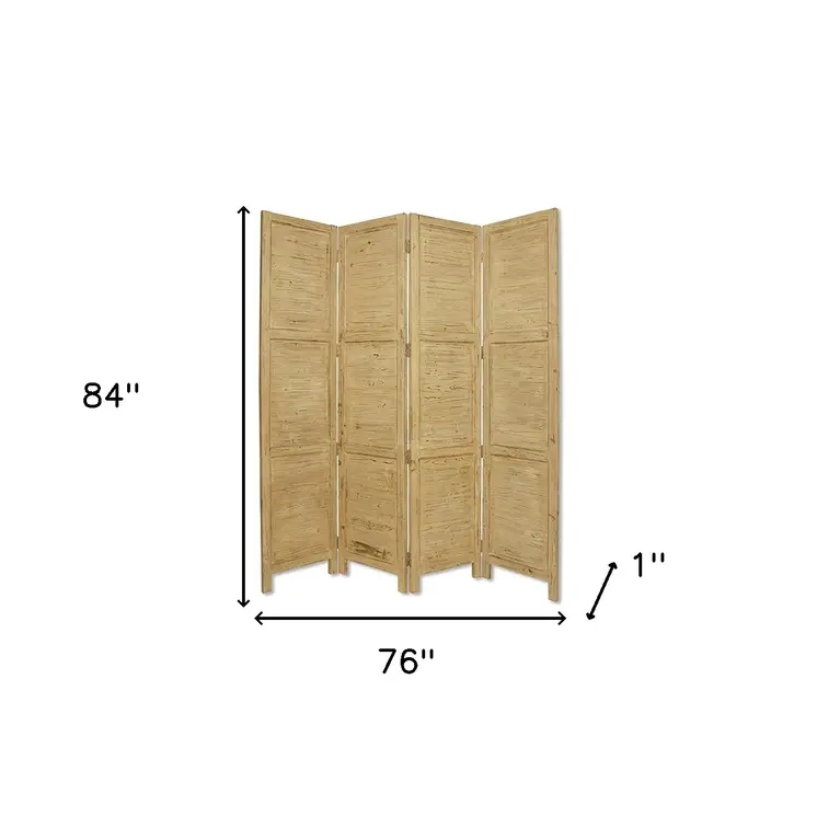 76" X 84" Yellow Wood Screen
