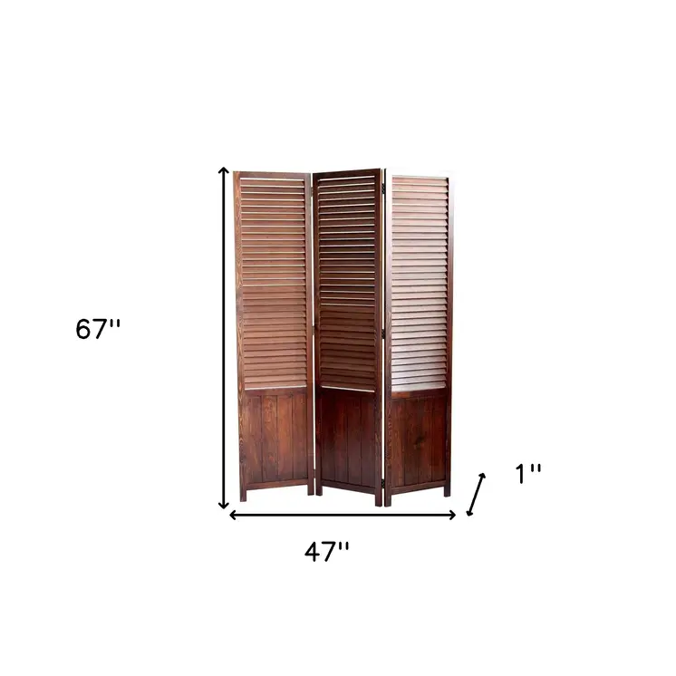 47" X 67" Brown Wood  Screen