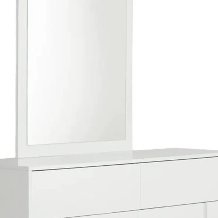 41" White Mounted Dresser Mirror