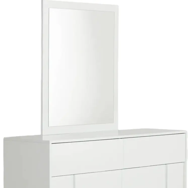 41" White Mounted Dresser Mirror