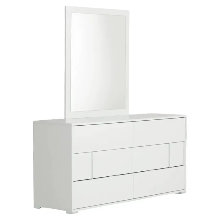 41" White Mounted Dresser Mirror