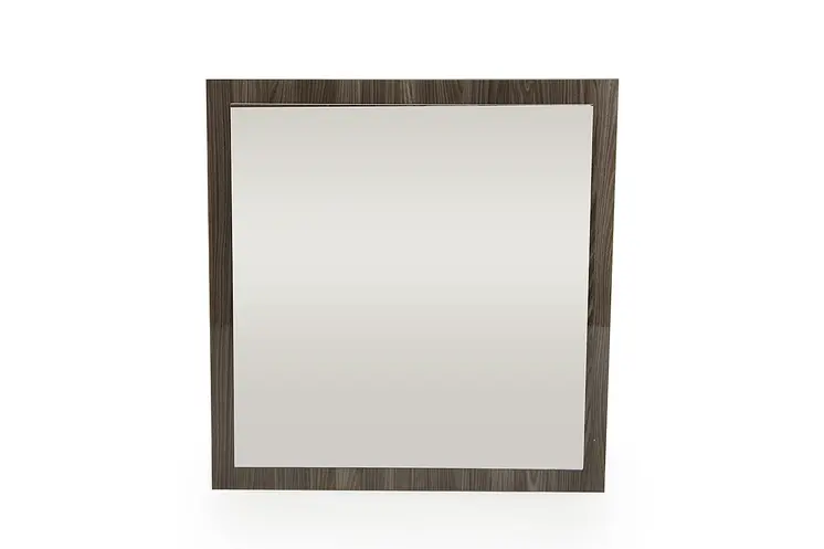 41" Gray Square Wood Framed Accent Mirror