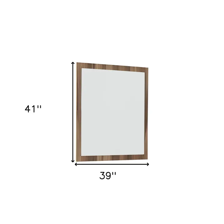 41" Natural Wood Framed Accent Mirror