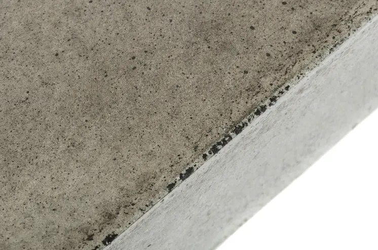 43" Gray and Dark Gray Concrete Square Block Coffee Table