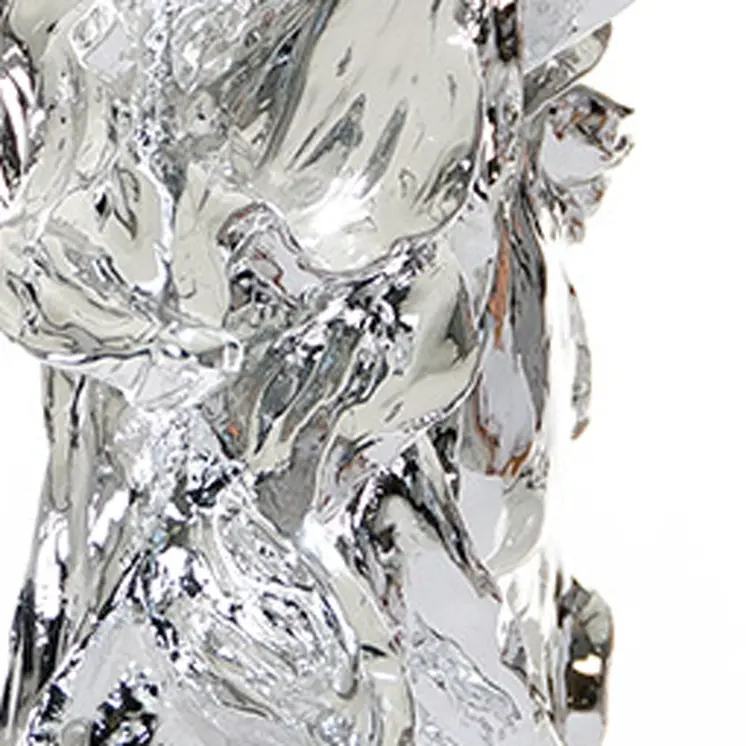 11" Silver Glass Figurine Tabletop Sculpture