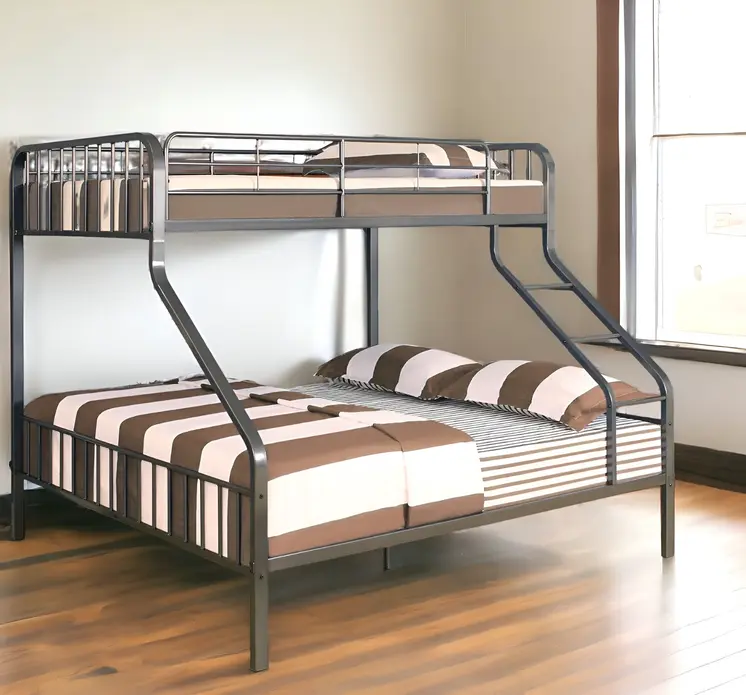 Gunmetal Twin Over Queen Bunk Bed
