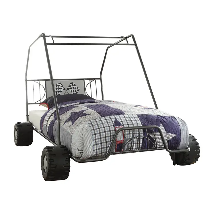 Gunmetal Steel Twin Bed Frame