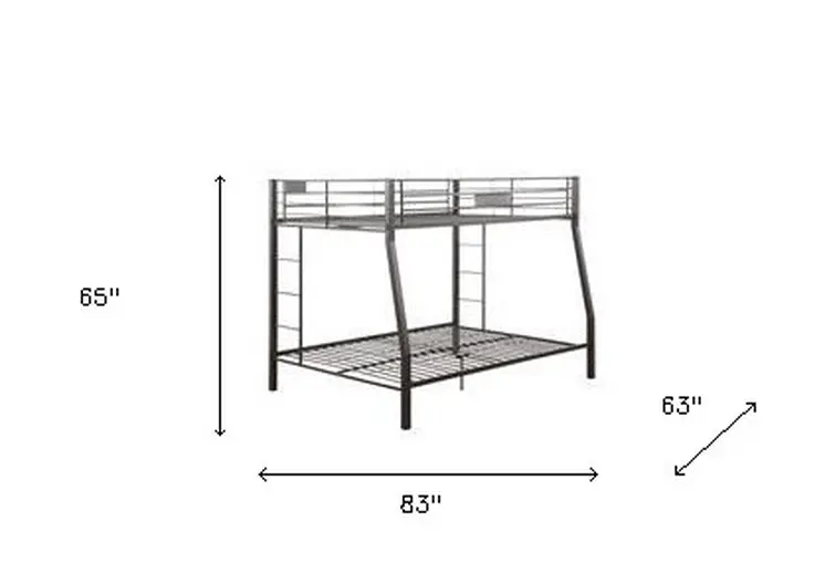 Black Twin Over Full Bunk Bed