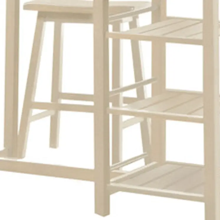 43" Beige Solid Wood Console Table