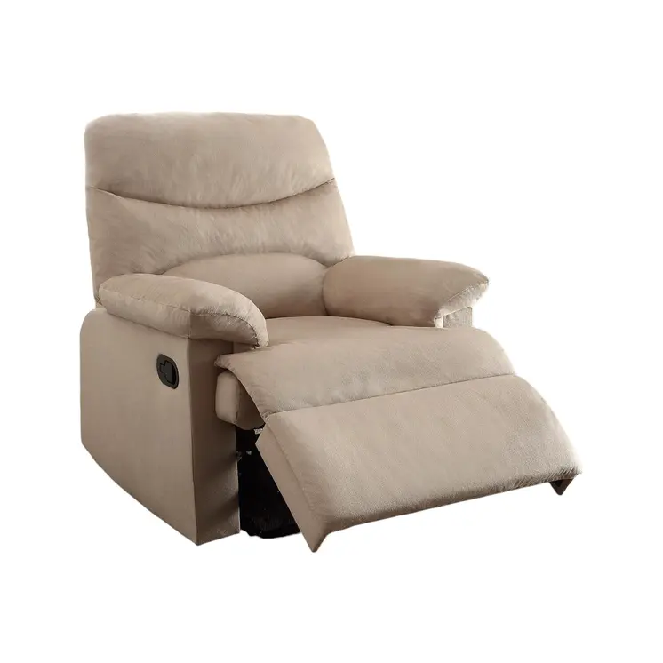 35" Light Brown Microfiber Manual Recliner