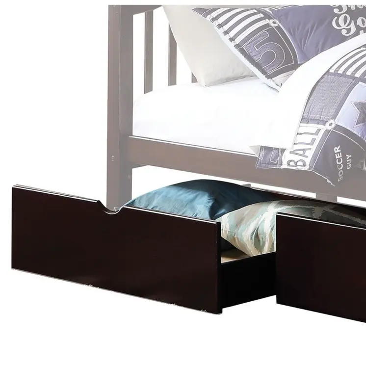 Dark Brown Twin Contemporary Bunk Bed