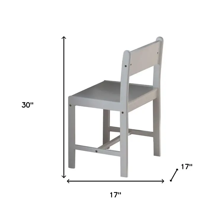 White Wood Dining Side Chair