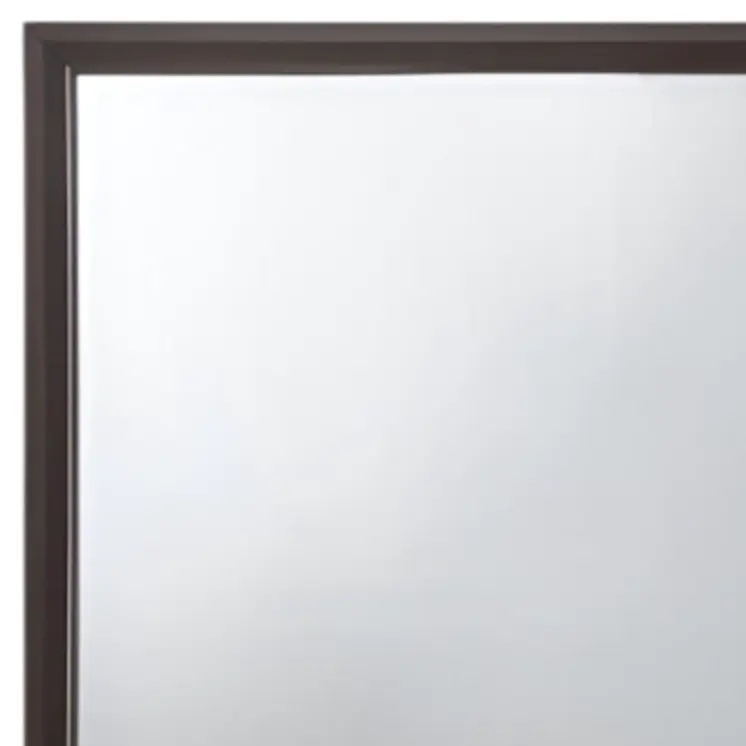 35" Espresso Wood Mounted Dresser Mirror