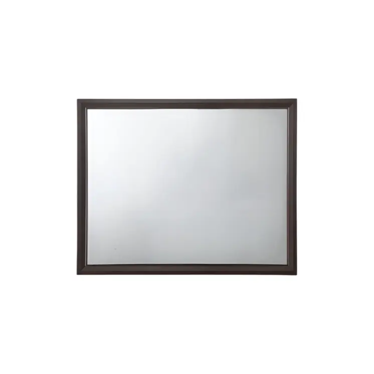 35" Espresso Wood Mounted Dresser Mirror