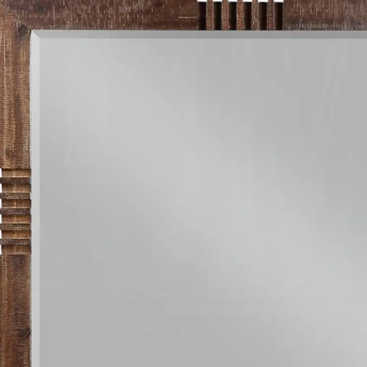 Reclaimed Oak Finish Rectangular Mirror