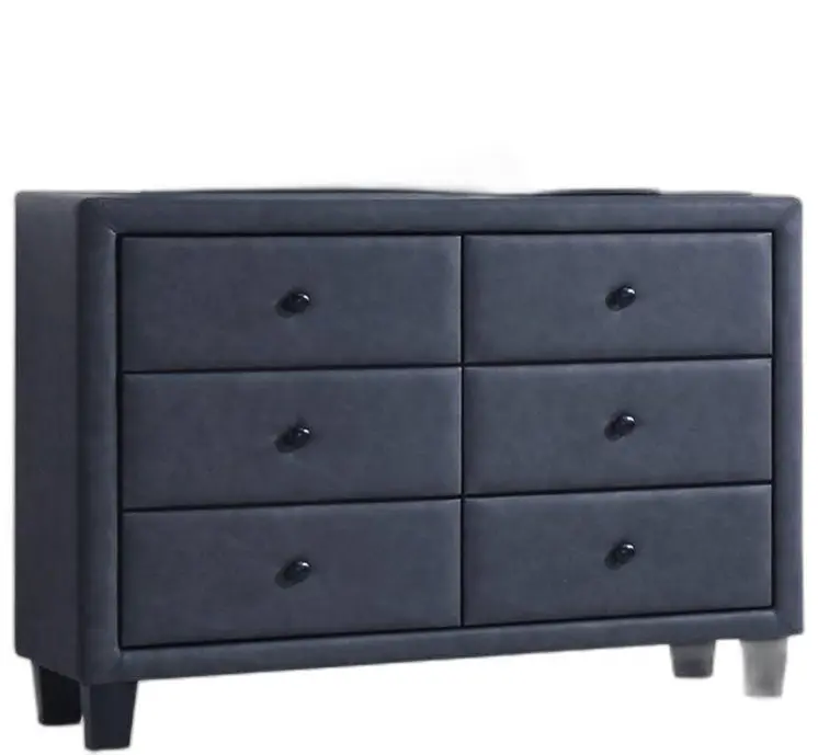 42" X 16" X 31" 2-Tone Gray Pu Wood Dresser
