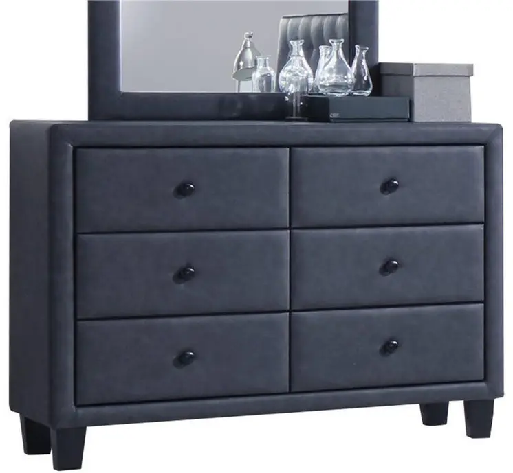 42" X 16" X 31" 2-Tone Gray Pu Wood Dresser