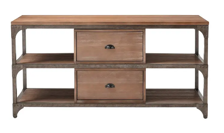 60" Enclosed and Open Storage TV Stand