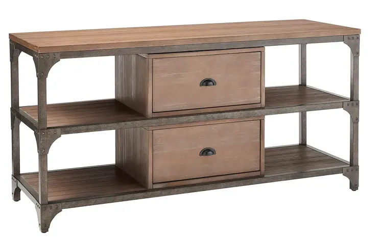 60" Enclosed and Open Storage TV Stand