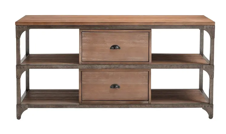 60" Enclosed and Open Storage TV Stand