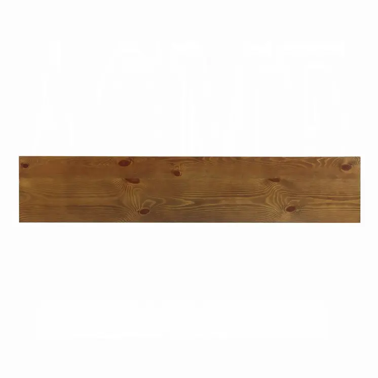 72" Oak Solid and Manufactured Wood Floor Shelf Console Table With Shelves