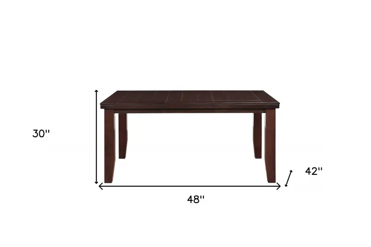 48" Dark Brown Dining Table
