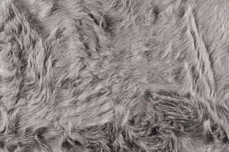 2' X 3' Gray Faux Sheepskin Area Rug