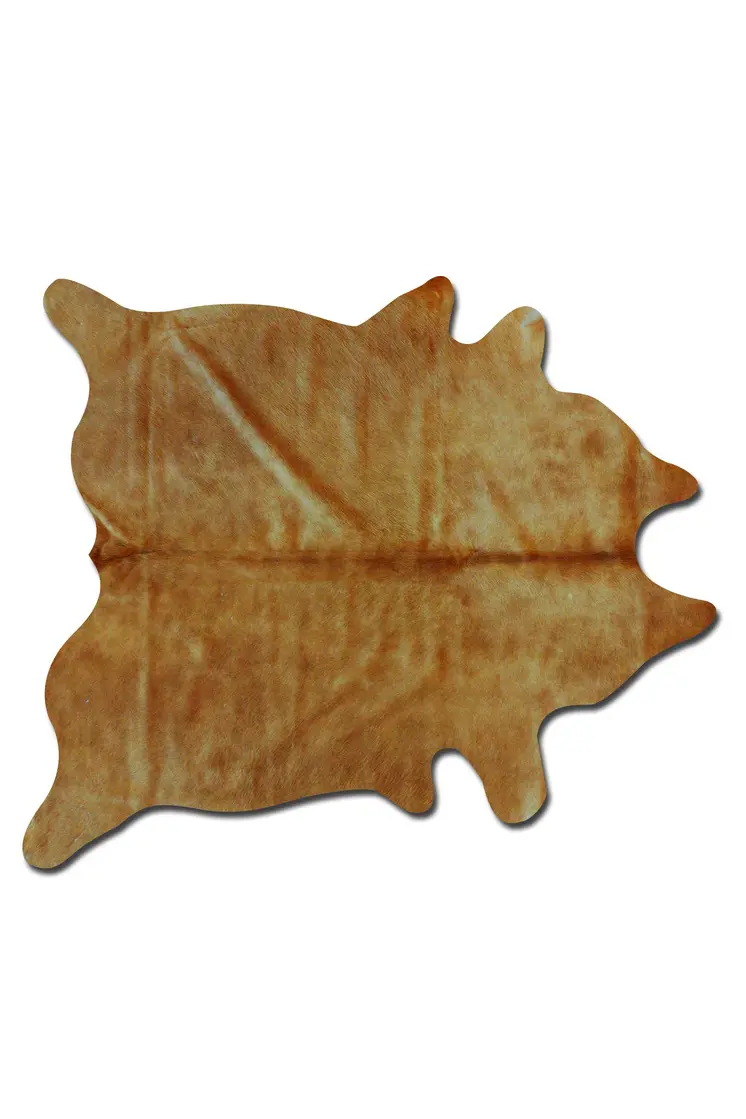 6' X 7' Golden Brown Cowhide Area Rug