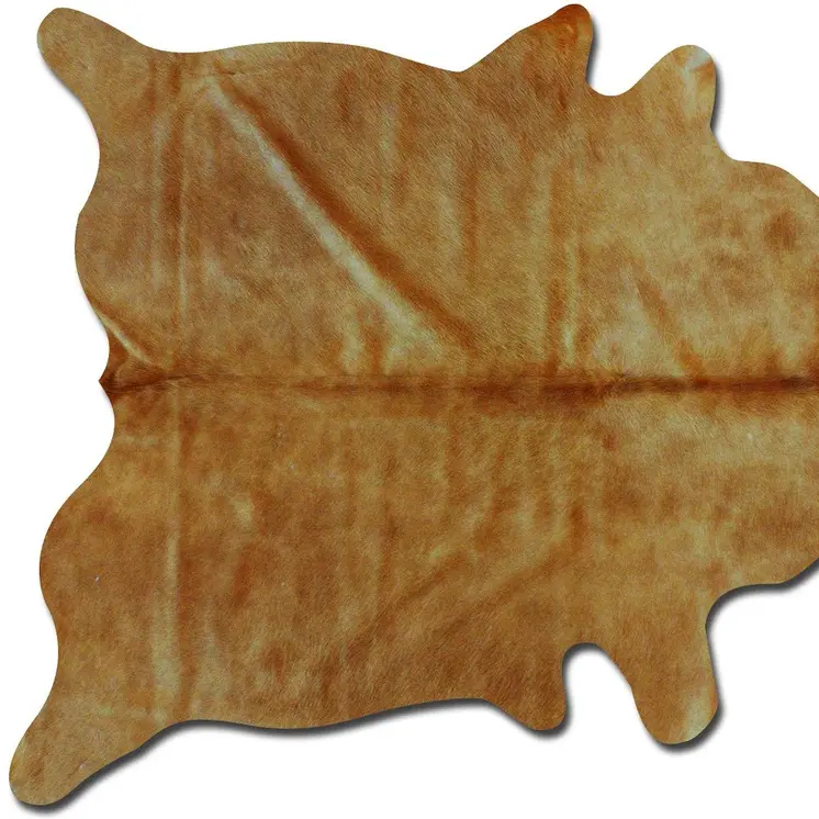 6' X 7' Golden Brown Cowhide Area Rug