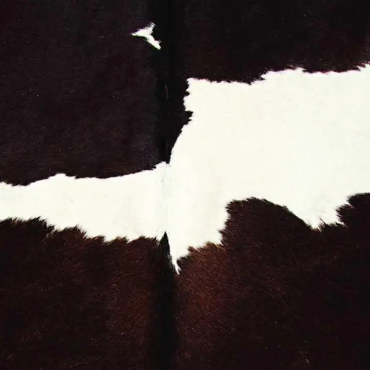 6' X 7' Brown And White Cowhide Cowhide Print Area Rug
