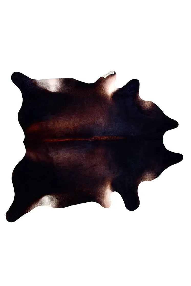 6' X 7' Black And White Cowhide Cowhide Print Area Rug