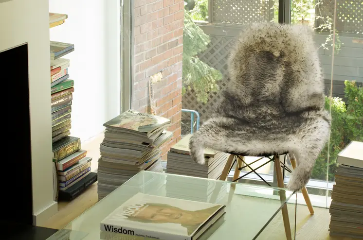 2' X 3' Gray Genuine Sheepskin Animal Print Shag Area Rug